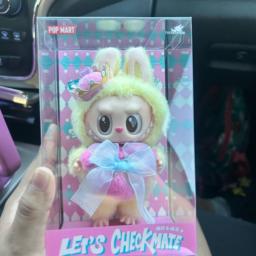 Let's Checkmate Bunny Figure - Yellow and Pink